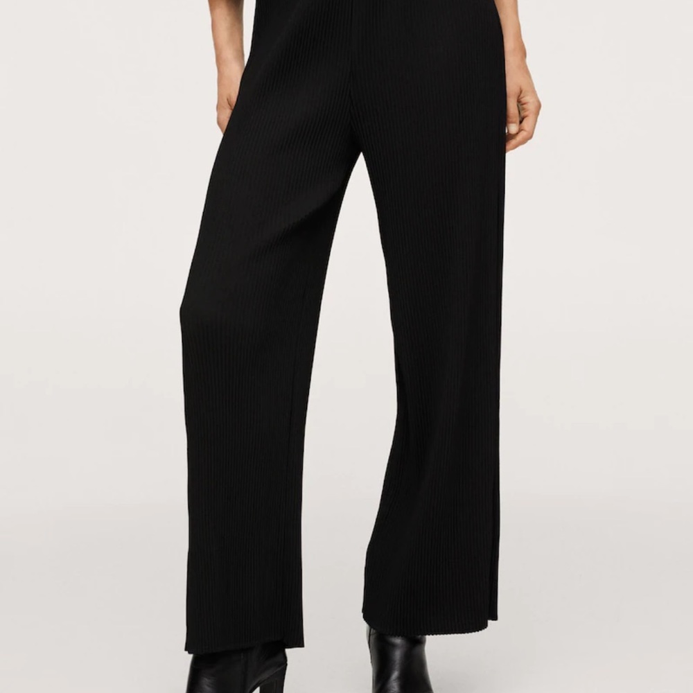 MANGO Ribbed Wide Leg Trousers - NWT